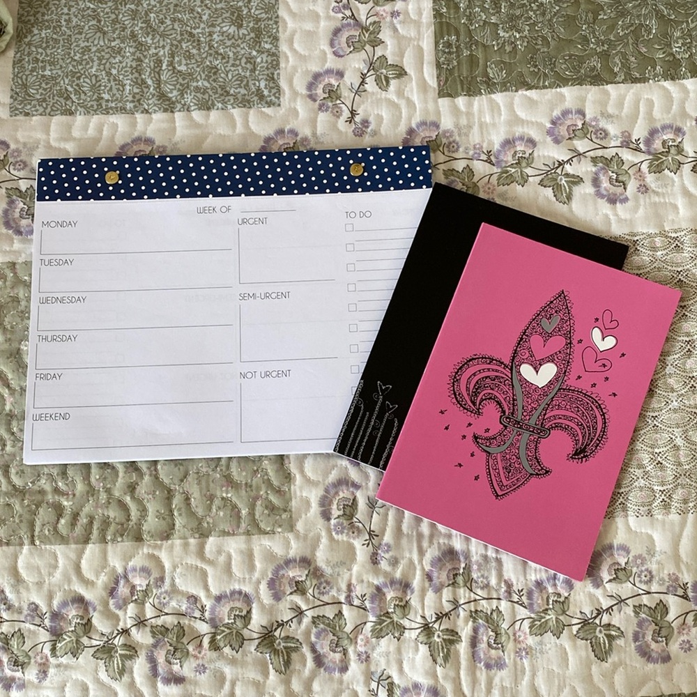 Polka Dot Weekly Planner Pad and 2 Notebooks